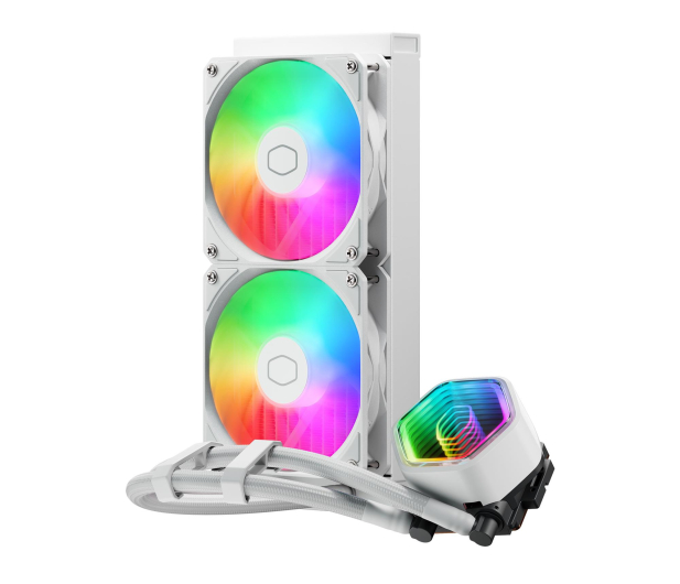 COOLER MASTER MasterLiquid 240 Core II White ARGB 2x120mm - 1333145 - zdjęcie 2